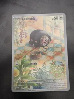 Lechonk 209/197 Pokemon Card TCG S&V Obsidian Flames Illustration Rare Nm - Image 1