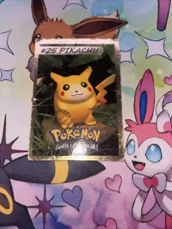 Pikachu #25 Pokemon Hasbro Toy Wishes Magazine Card 1999 - Image 1