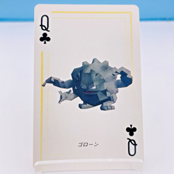Pokemon Playing Card Graveler Goroon Queen of Clubs 1998 Vintage Japan Nintendo - Image 1