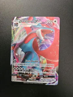 Pokemon TCG Salamence VMAX Darkness Ablaze Holo Ultra Rare Card 144/189 - Image 1