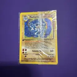 Perfect Condition Original Seal First Edition Machamp Holographic Pokemon Card - Image 1
