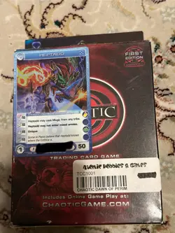 CHAOTIC DAWN OF PERIM STARTER DECK (OPENED) INCLUDES ULTRA RARE HEPTADD CARD - Image 1