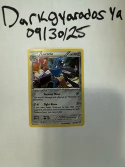 Lucario 63/124 XY Fates Collide 2016 Cosmos Holo Rare Pokemon TCG Card - NM - Image 1