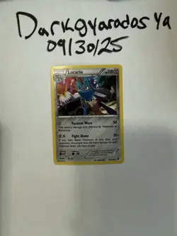 Lucario 63/124 XY Fates Collide 2016 Cosmos Holo Rare Pokemon TCG Card - NM - Image 3