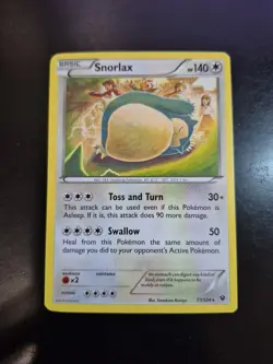 Snorlax - 77/124 - Fates Collide Rare Pokemon TCG Card Non Holo NM/LP - Image 1