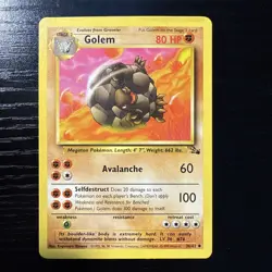 Pokemon TCG Golem Fossil Set Uncommon Card 36/62 WOTC 1999 - Image 1