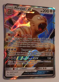 Persian GX 149/214 Unbroken Bonds NM Ultra Rare Pokemon Card - Image 1