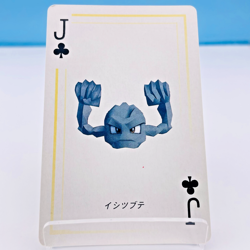 Pokemon Playing Card Geodude Ishitsubute Jack of Clubs Vintage Japan Nintendo - Image 1