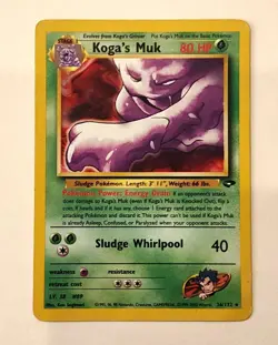 Koga's Muk 26/132 Gym Challenge Regular Pokemon Card WOTC - LP - Image 1