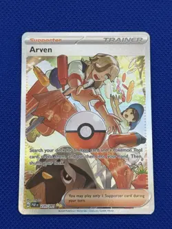 Arven 235/091 Paldean Fates Special Illustration Rare SV Holo Pokemon Card - Image 1
