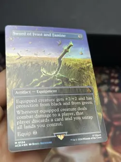 Sword of Feast and Famine Borderless Assassin's Creed Foil • Clean • Mtg (2015) - Image 3