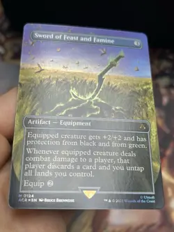 Sword of Feast and Famine Borderless Assassin's Creed Foil • Clean • Mtg (2015) - Image 5