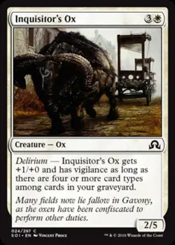 Inquisitor's Ox - Light Play MTG Shadows Over Innistrad - Image 1