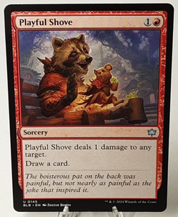 MTG - Bloomburrow - Playful Shove - #0145 - Playset x4 - Near Mint - Image 1