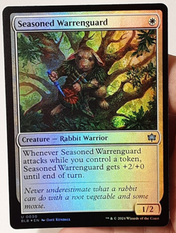 MTG - Bloomburrow - Seasoned Warrenguard - Foil - #0030 - Playset x4 - Near Mint - Image 1