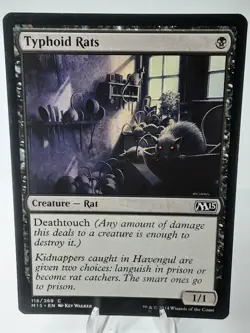 MTG - M15 - Typhoid Rats - #118 - Lightly Played - Image 1