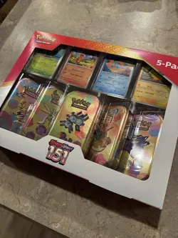 Pokemon TCG Scarlet & Violet 151 5 Mini Tin Bundle (Costco Bundle) - Image 1