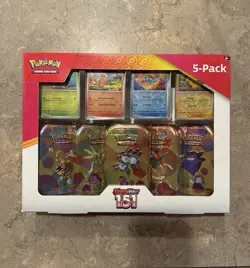 Pokemon TCG Scarlet & Violet 151 5 Mini Tin Bundle (Costco Bundle) - Image 3
