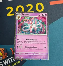 2 Swirls 🌀 Sylveon 172 SVP Prismatic Evolution Tech Sticker Collection Pokemon - Image 1