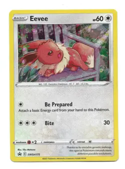 Eevee SWSH175 SWSH: Sword & Shield Promo Cards Holo Pokemon TCG - NM - Image 1