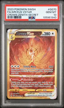 2023 POKEMON SWORD & SHIELD CROWN ZENITH SECRET FULL ART/ARCEUS VSTAR PSA 10 - Image 1