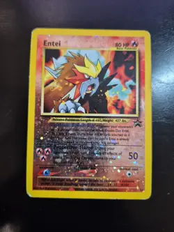 Pokemon TCG Entei 34/53 Wizards Black Star Promos Holo HP/Crease - Image 1
