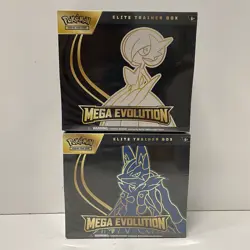 LOT OF 2 Pokemon TCG Mega Evolution Gardevoir & Lucario Elite Trainer Box ETB - Image 1