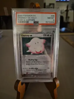 Pokemon Chansey EX 96 2003 Ruby and Sapphire PSA 7 **NEAR Mint** - Image 1