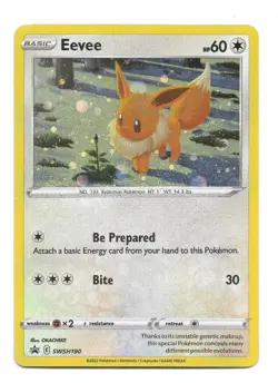 Eevee SWSH190 SWSH: Sword & Shield Promo Cards Holo Pokemon TCG - NM - Image 1