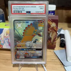 2019 Pokemon Sun & Moon Hidden Fates Full Art # SV50 Ho - Oh GX MINT PSA 9 - Image 1