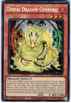 Tenpai Dragon Genroku MP25-EN082 Yugioh TCG Prismatic Secret Rare NM - Image 1