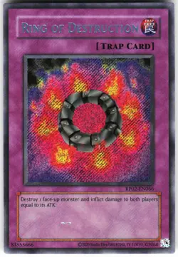 Ring of Destruction RP02-EN066 Yugioh TCG Secret Rare LP - Image 1