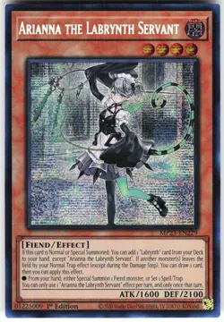 Arianna the Labrynth Servant MP23-EN229 Yugioh TCG Prismatic Secret Rare NM - Image 1