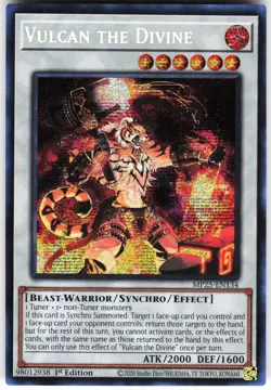 Vulcan the Divine MP25-EN134 Yugioh TCG Prismatic Secret Rare NM - Image 1