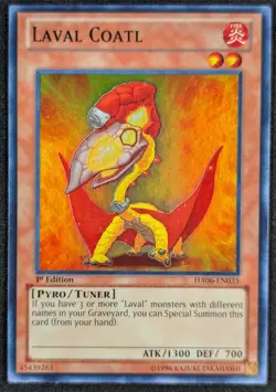 Laval Coatl 1996 1st Edition Super Rare Holo Yugioh Card HA06-EN035 (NM) - Image 1