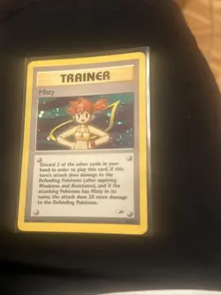 Pokemon TCG Gym Heroes Misty Trainer Holo Card 18/132 Unlimited Rare HP 3 Swirls - Image 1