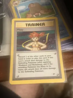 Pokemon TCG Gym Heroes Misty Trainer Holo Card 18/132 Unlimited Rare HP 3 Swirls - Image 2