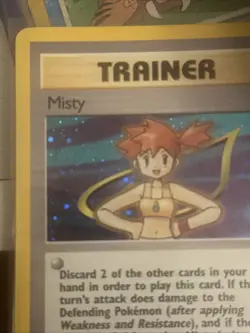 Pokemon TCG Gym Heroes Misty Trainer Holo Card 18/132 Unlimited Rare HP 3 Swirls - Image 3