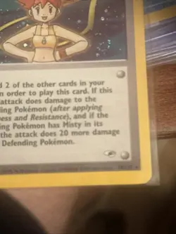 Pokemon TCG Gym Heroes Misty Trainer Holo Card 18/132 Unlimited Rare HP 3 Swirls - Image 5
