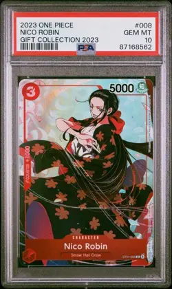 One Piece Card Game - Nico Robin ST01-008 Gift Collection 2023 Promotion PSA 10! - Image 1