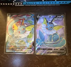 Vaporeon V & VMAX (Lot of 2) Holo Evolving Skies Pokemon Cards NM 🔥🔥 - Image 1