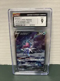 Pokemon TCG Suicune v Holo Card 215/172 S12a VSTAR Universe Japanese CGC 9 - Image 1