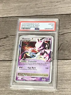 Mewtwo LV.X DP28 Black Star Promo 2008 Holo Rare Pokemon Card TCG PSA 3 VG - Image 1