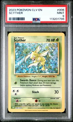 2023 Pokemon Scyther - Trading Card Game Classic - 006/034 - PSA 9 MINT - Image 3