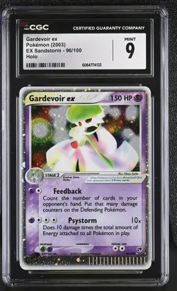 CGC 9 MINT Gardevoir ex 2003 EX Sandstorm 96/100 Holo Pokemon Card - Image 1