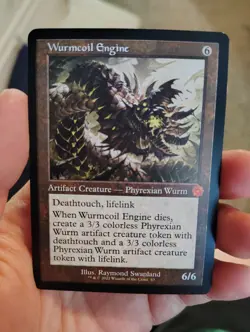 MTG Wurmcoil Engine Retro Frame Artifact, LP Condition, the Brothers' War - Image 1