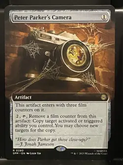 Peter Parker's Camera #280 EXTENDED NM/M MTG Spiderman Magic Card - Image 1