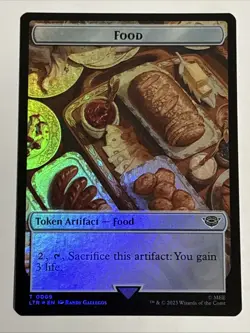 MTG Lord of the Rings Tentacle/Food Token Foil 0004/0009 NM - Image 2