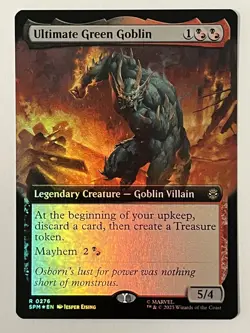 Ultimate Green Goblin (Extended Art) Marvel's Spider-Man Foil MTG NM - Image 1