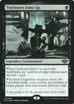 MTG Tinybones Joins Up Foil NM Outlaws of Thunder Junction Magic 108 - Image 1